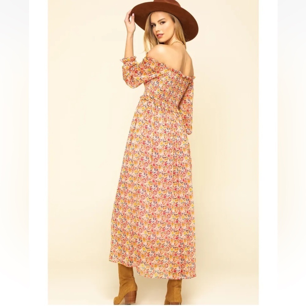 Lili Sidonio by Molly Bracken floral print, smocked, midi dress